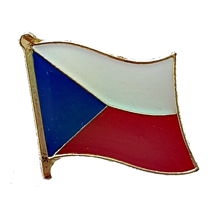 The Czech Republic  Flag Enamel Pin