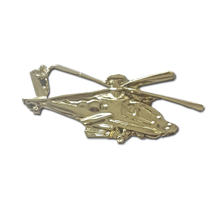 Gilded Apache Helicopter Pin